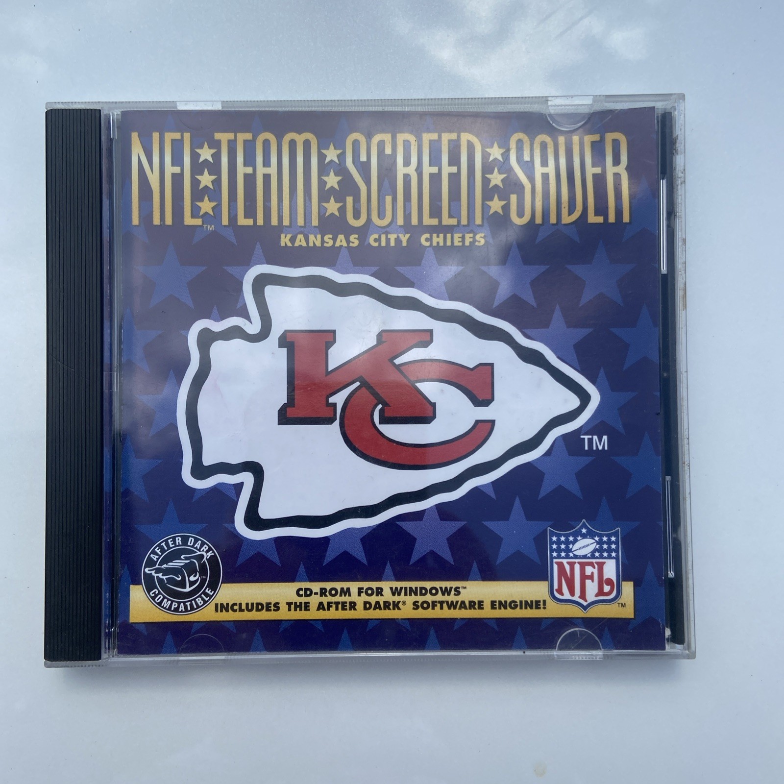 NFL Team screen Saver Kansas City Chiefs CD Rom For Windows Vintage  90s A11