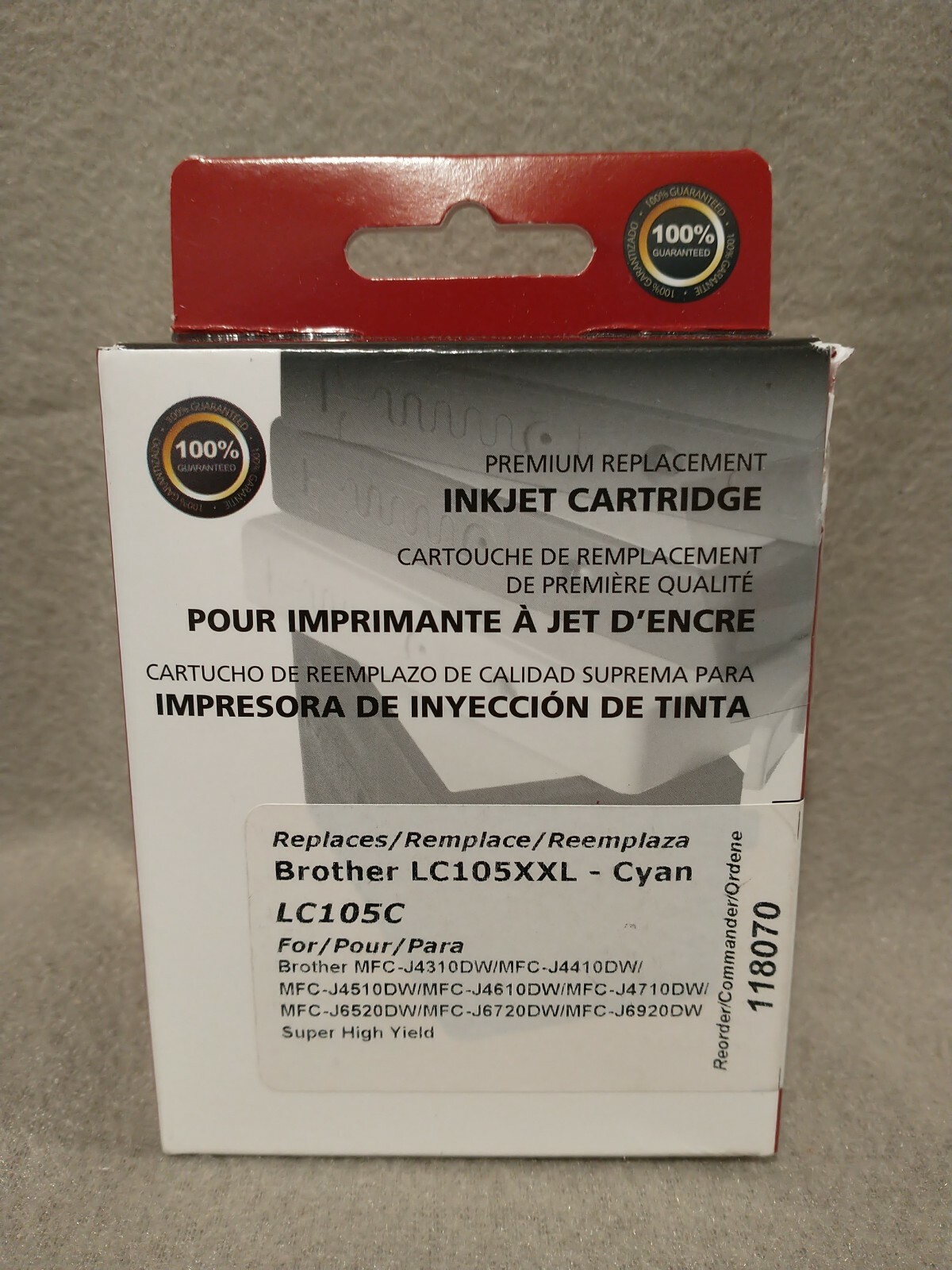 CIG Canon LC105XXL LC106C Remanufacture High Yield Cyan Ink Replaces MFC-J