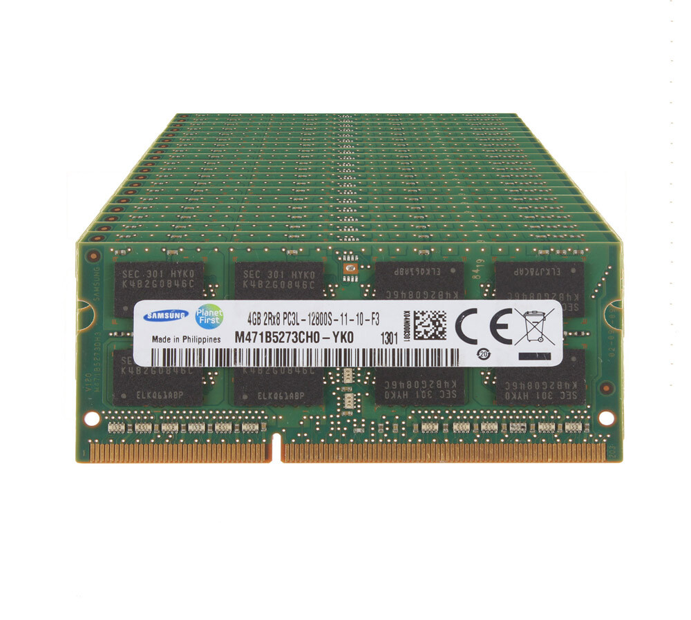 10pcs Samsung 4GB DDR3L 1600MHz PC3L-12800 204PIN SODIMM Laptop RAM 1.35V Memory