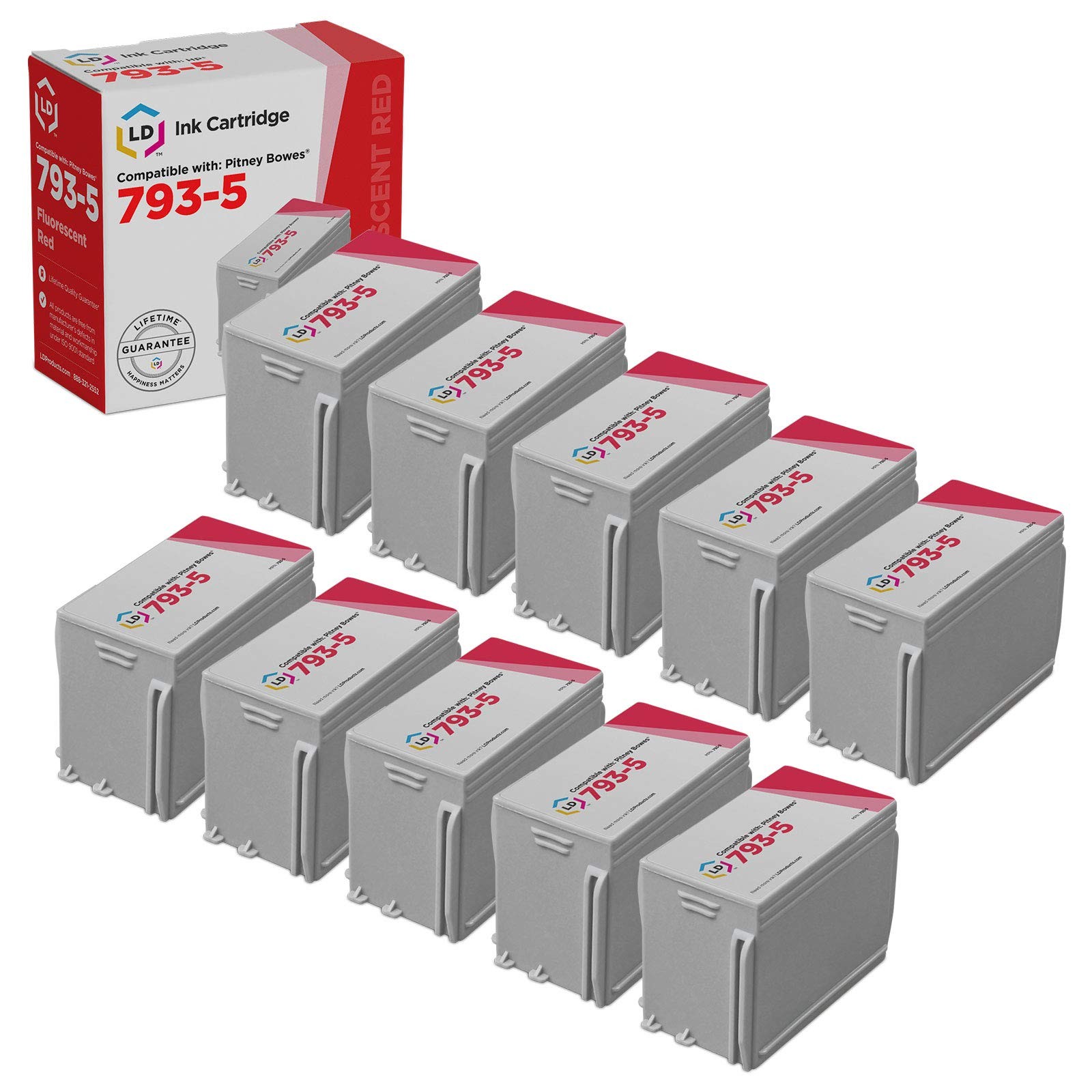 LD Comp Pitney Bowes 793-5 10pk Ink Mailing P700 DM100i DM125 DM200L