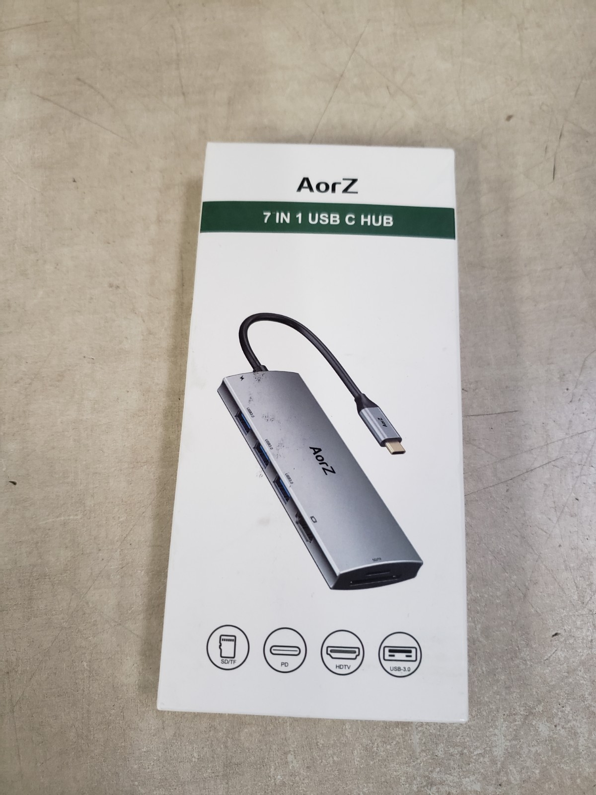 AorZ USB-C 7-in-1  Hub Docking Station for Tablet/PC/Phone New Open Box