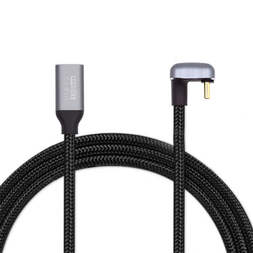 Cablecy  USB 3.1 Extension Data Cable 10Gbps 100W with Sleeve USB-C Male Female