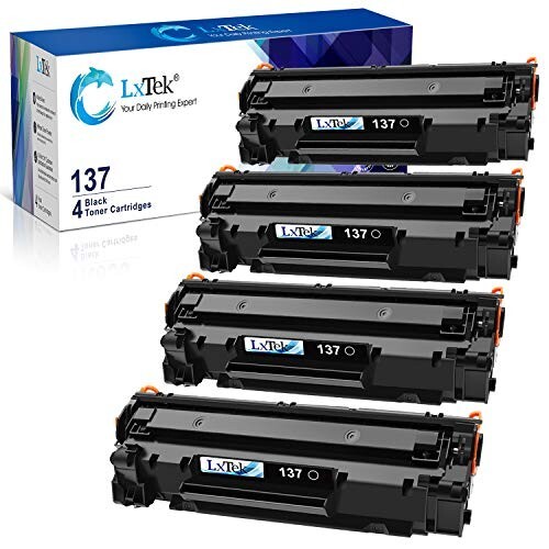 LxTek 137 CRG-137 Black Toner Cartridge for Canon 137 - 4 Pack