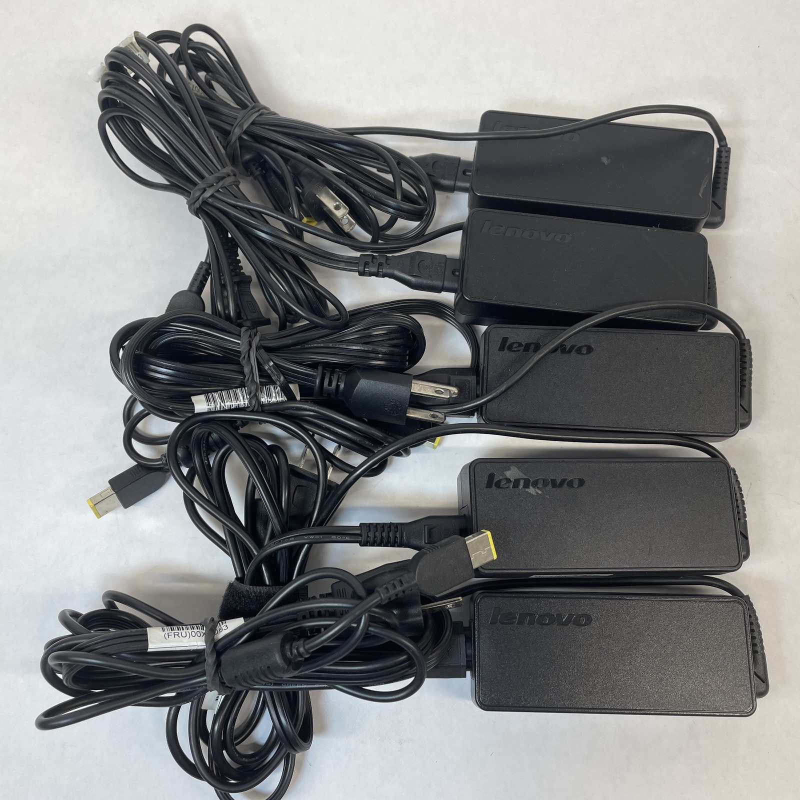 Lot of 5 Lenovo OEM 65W Slim Tip 20V 3.25A AC Adapter Mixed Model