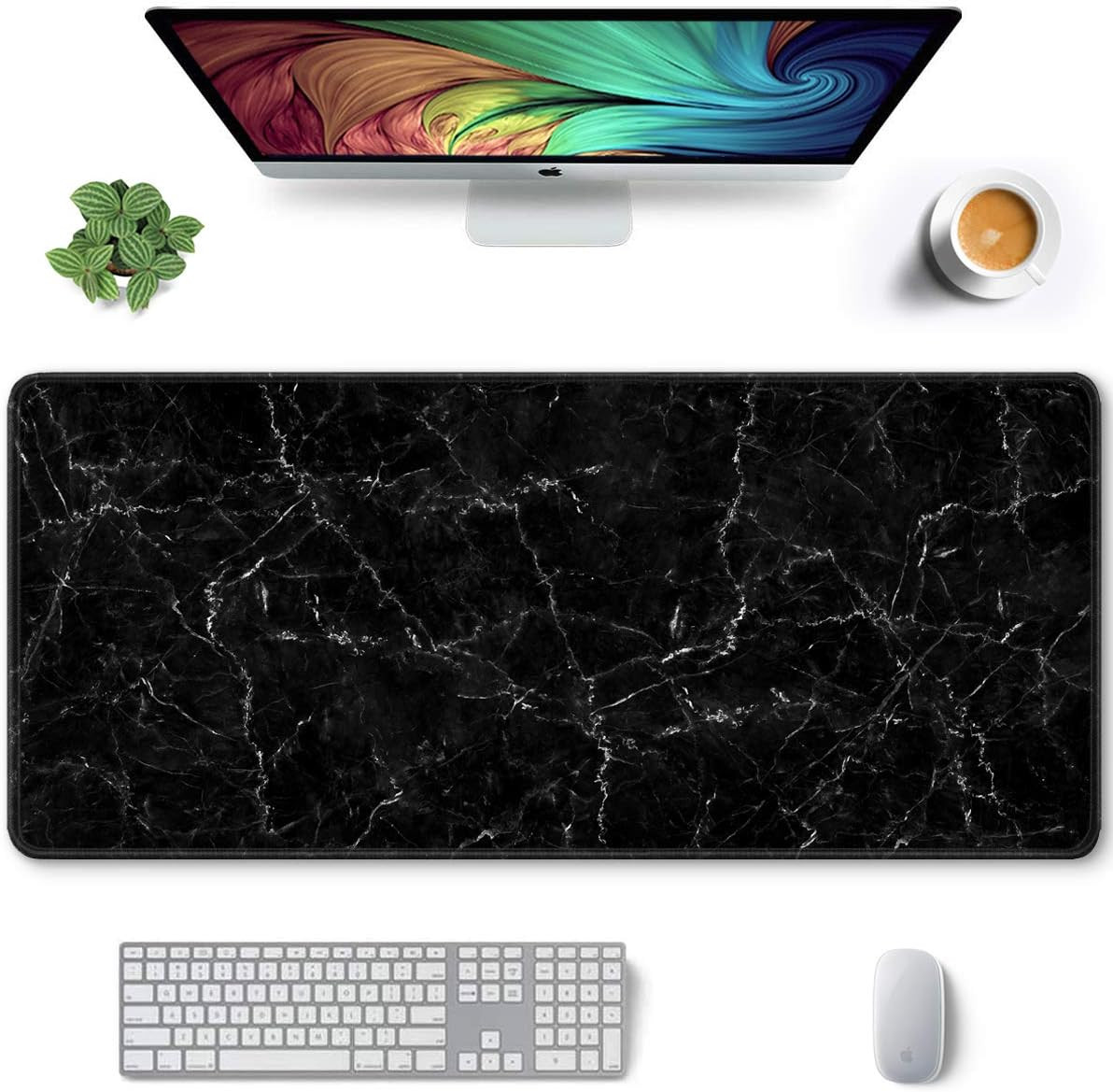 Large Mouse Pad, Full Desk XXL Extended Gaming Mouse Pad 35" X 15", Waterproof D