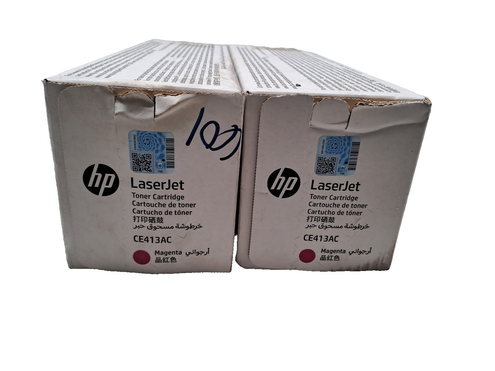 2X HP LASERJET CE413AC TONER CARTRIDGE MAGENTA