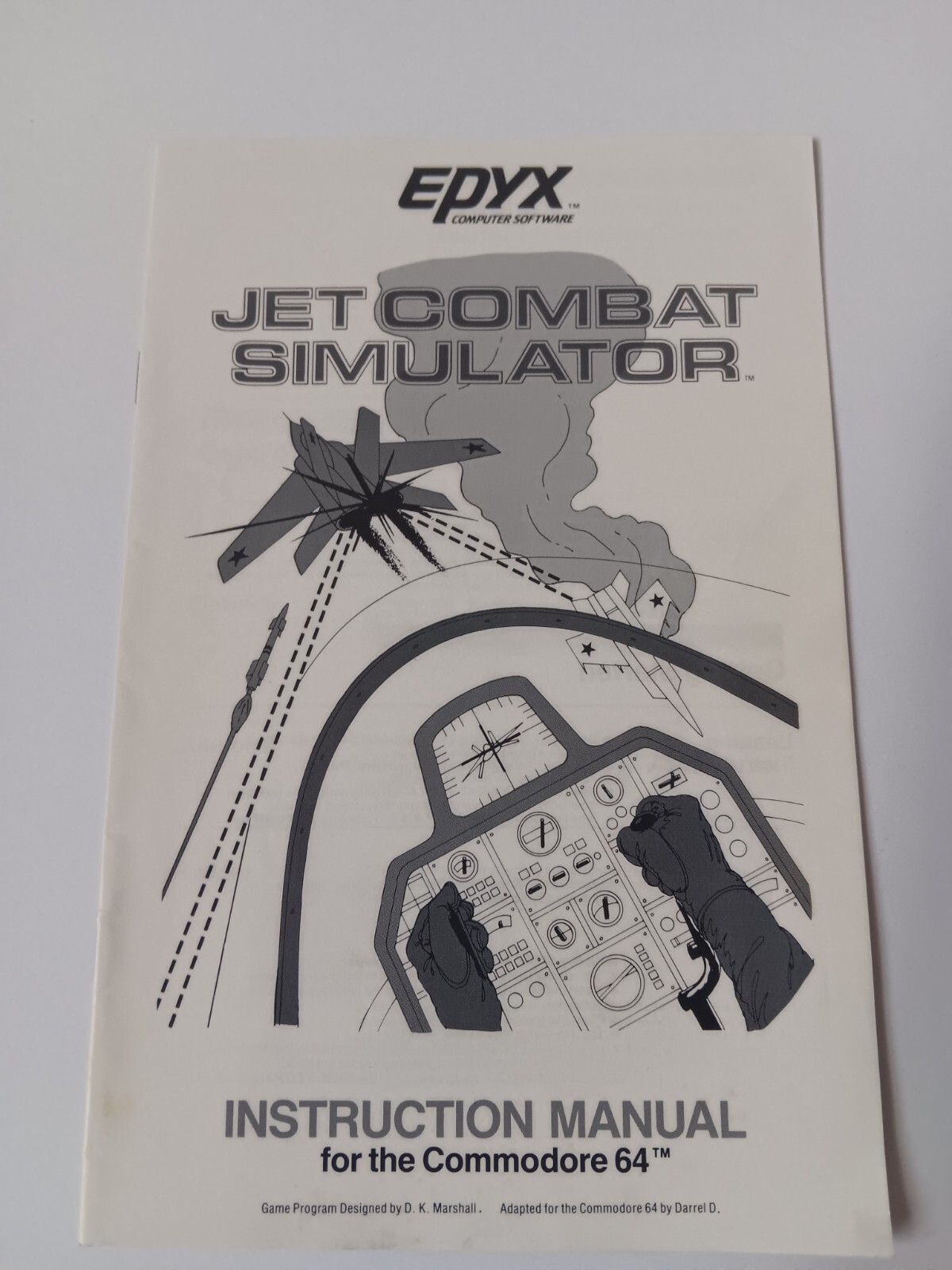Commodore 64 Jet Combat Simulator Instruction Manual Only Epyx