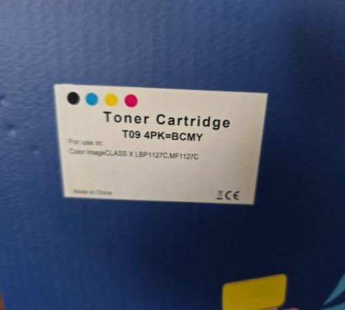 T09 Toner Cartridges 4-Pack Replacement for Canon T09 T09L Black Yellow Blue Mag