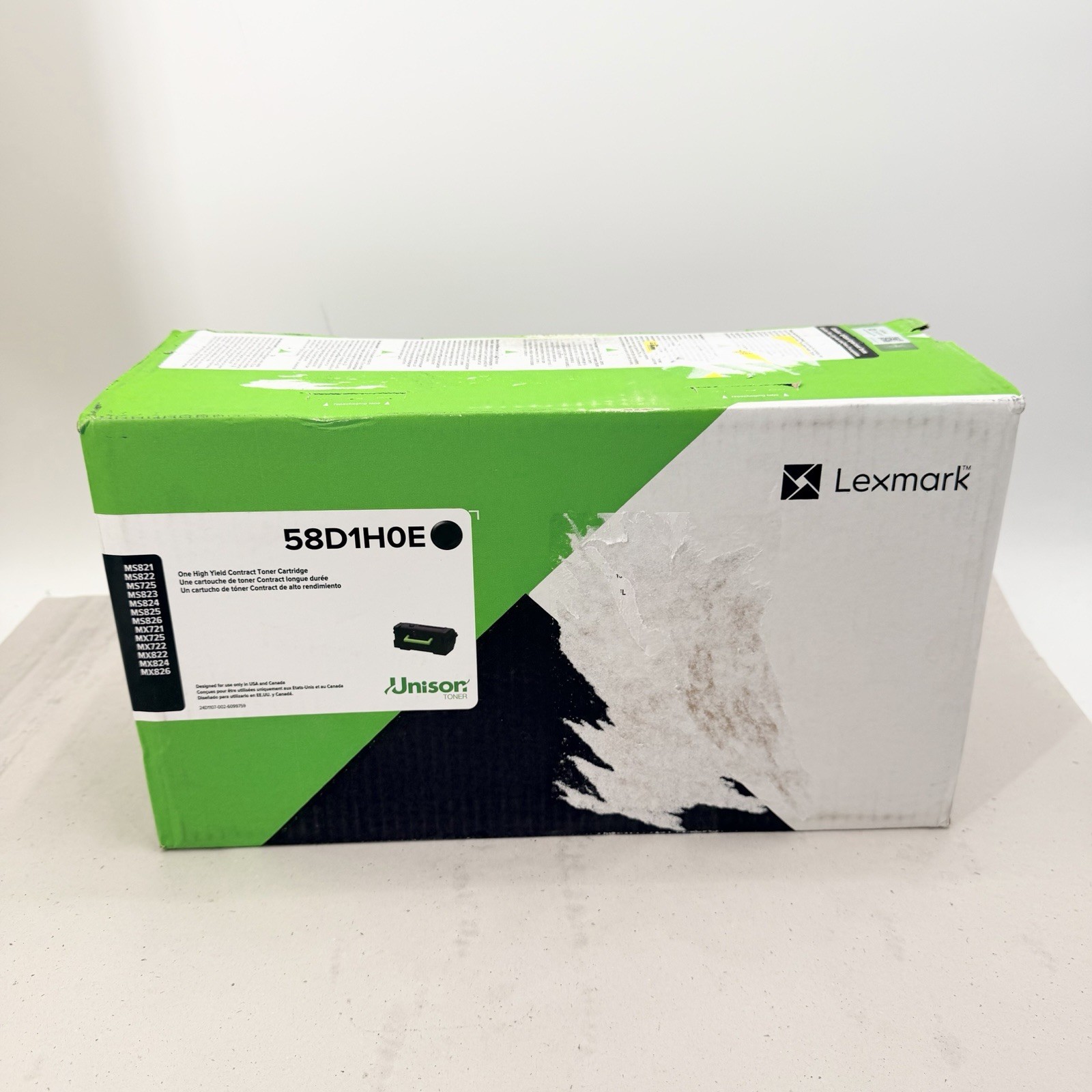 LEXMARK GENUINE 58D1H0E BLACK HIGH YIELD TONER CARTRIDGE - NEW SEALED