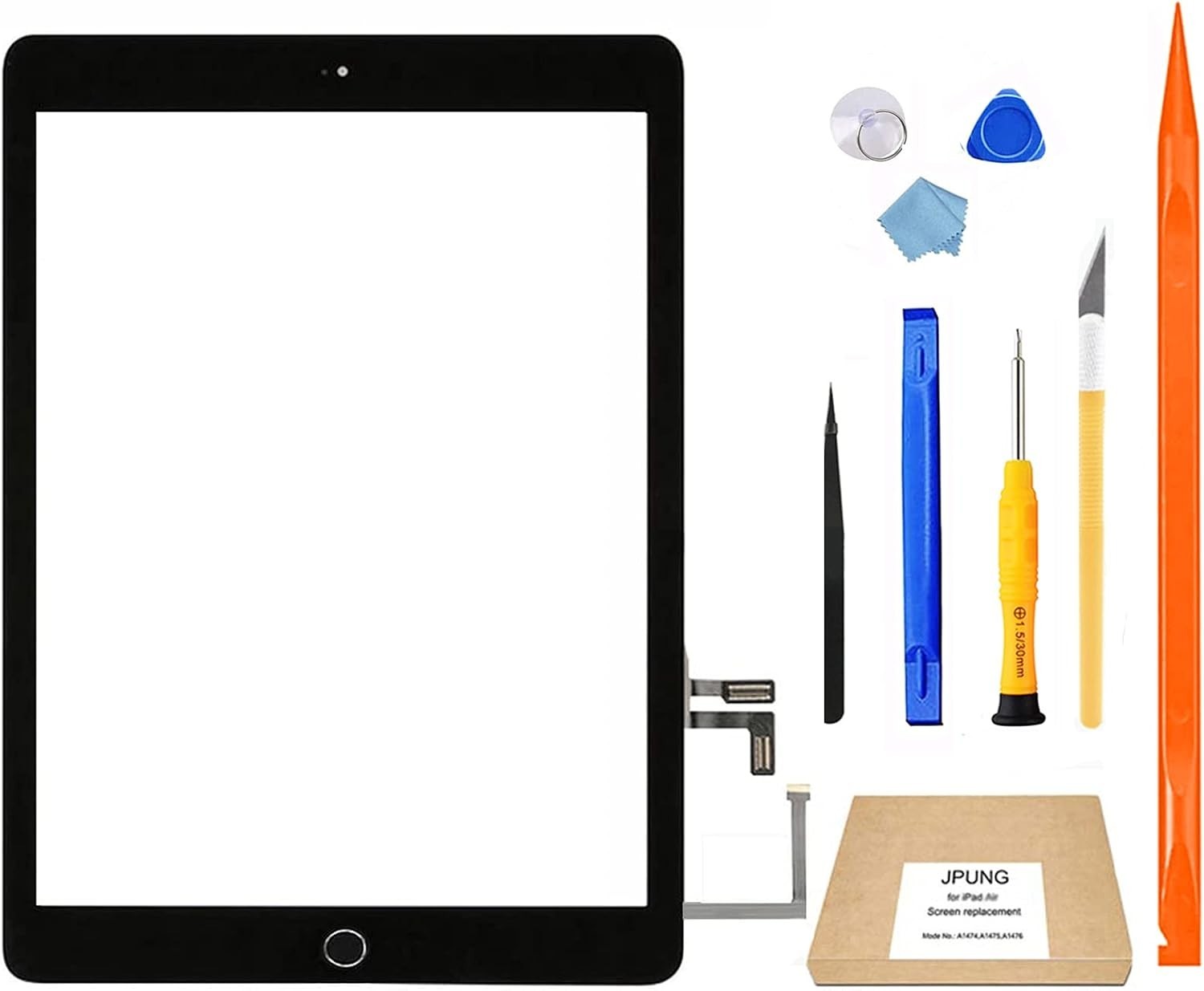 for iPad 5 (5th Generation 2017 Released) Glass Screen Replacement A1822 A182...