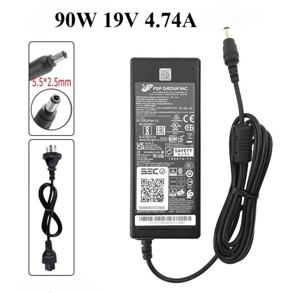 Genuine FSP 90W 19V 4.74A Charger FSP090-DBBN3 5.5*2.5mm Tip AC Power Adapter