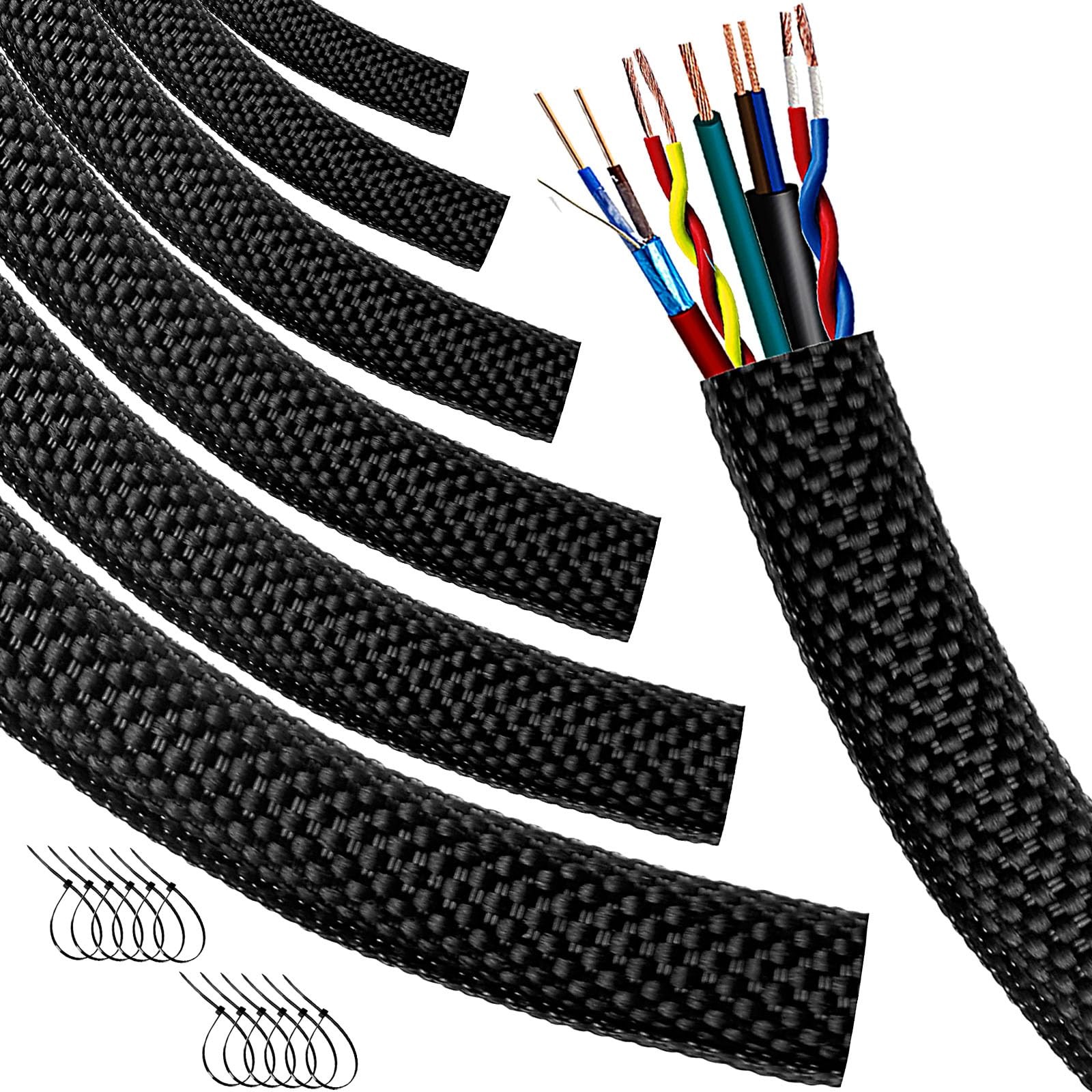 Automotive Wire Loom High Temperature Braided Wire Loom, Split-Sleeve Heat