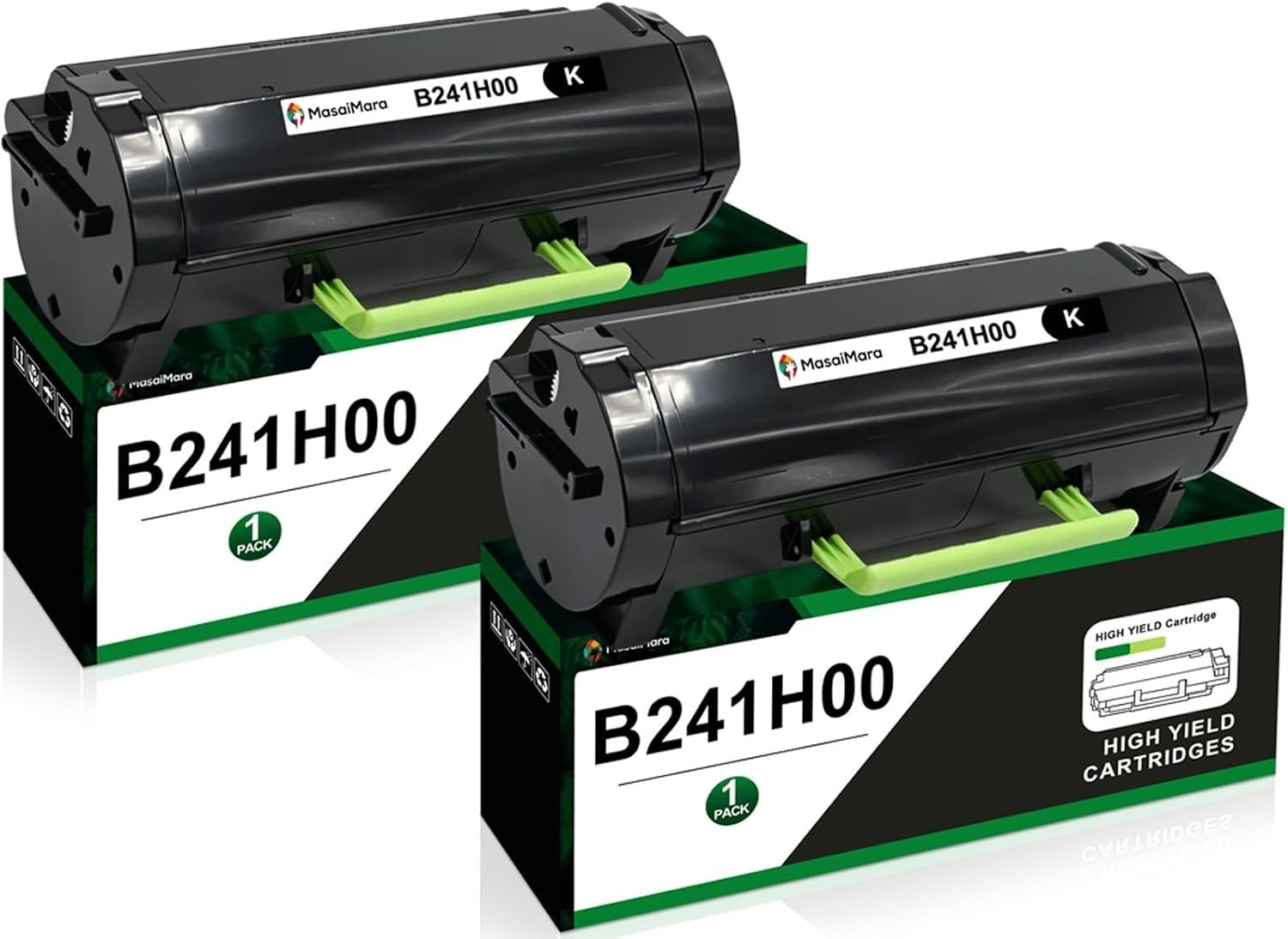 B241H00 Toner Cartridge 2 Pk Black High Yield for Lexmark B2442 B2546 MB2546