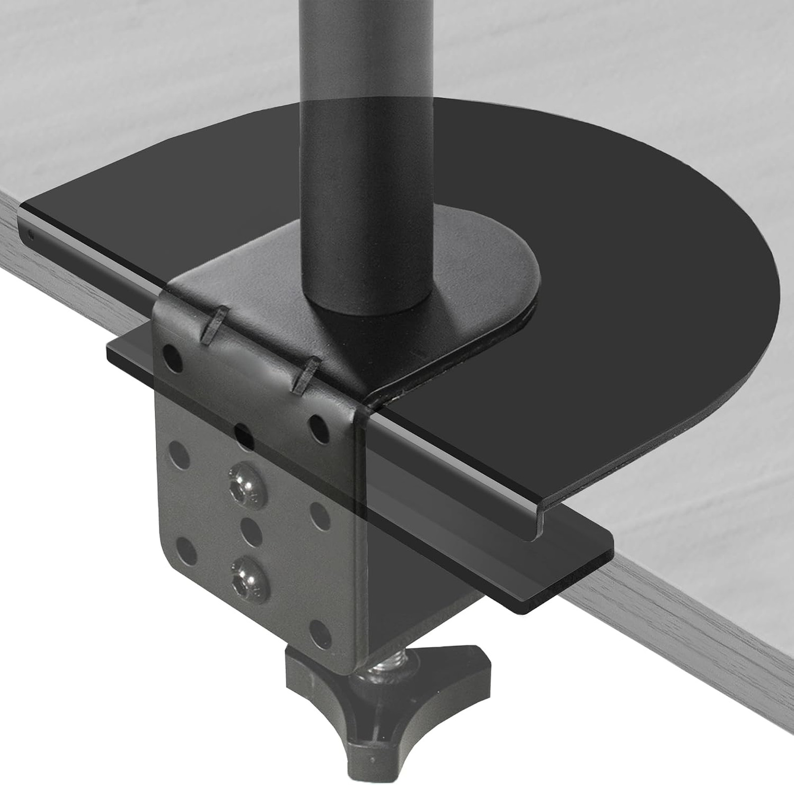 Black Steel Reinforcement Bracket Mount Plate for C-Clamp Monitors, STAND-AC01R