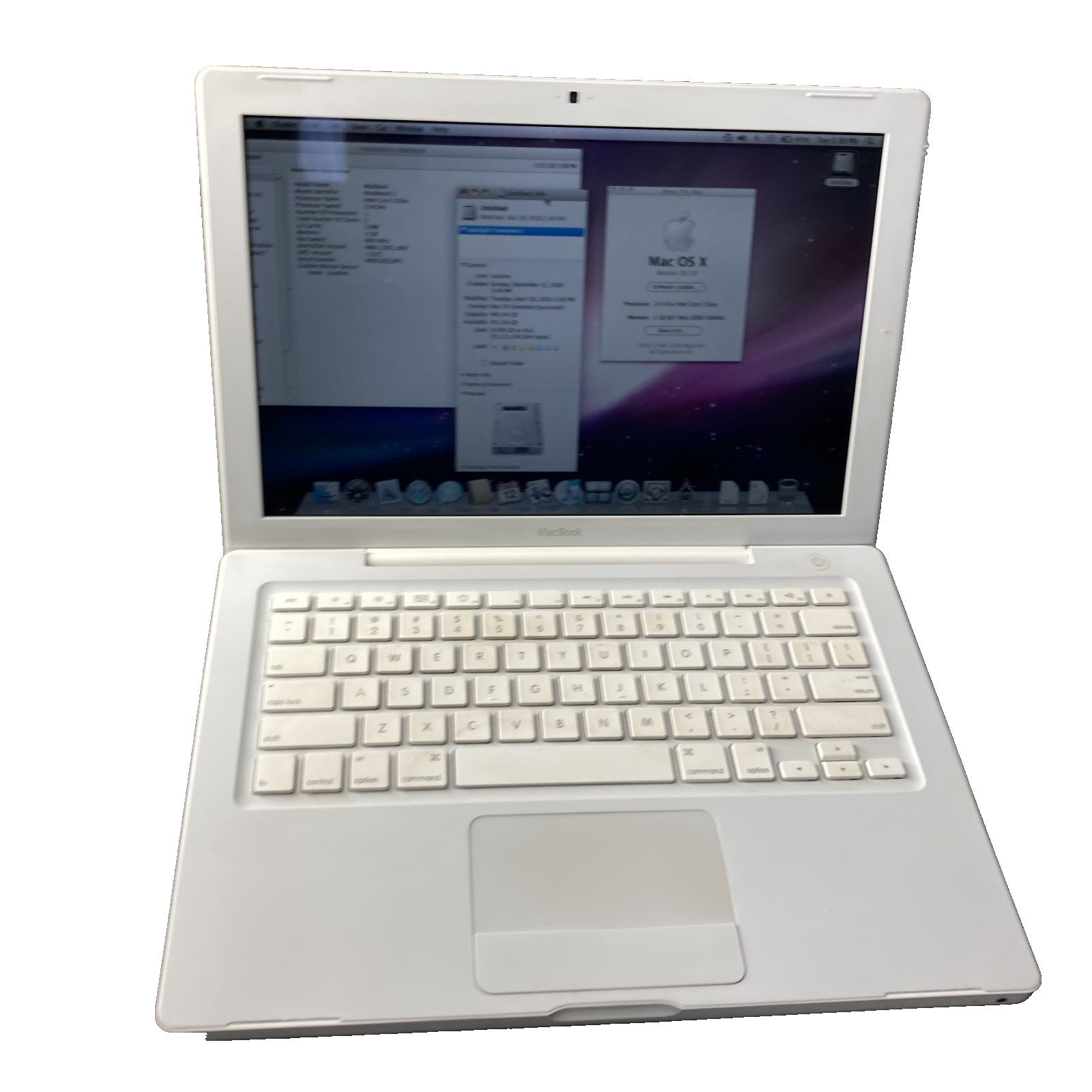 Apple MacBook A1181 -C2D T8300@2.40GHz 2GB Ram 160GB HDD MacOs Leopard GMA X31  