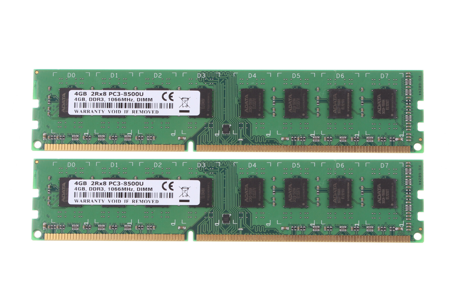8 GB DDR3 RAM 2X 4 GB PC3-8500 2Rx8 1066Mhz 240PIN Desktop Memory DIMM For Intel