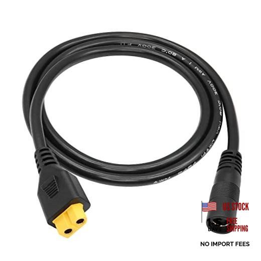 XT60 to DC 8mm Connector Adapter,XT60 Female to DC 7909 Female to XT60 Female