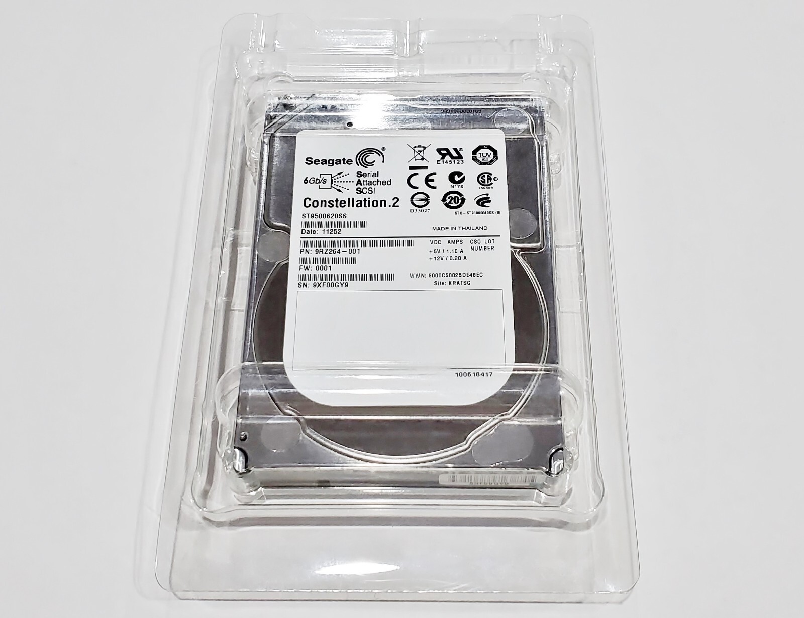 Seagate ST9500620SS Constellation.2 500GB Internal 2.5" SAS HD