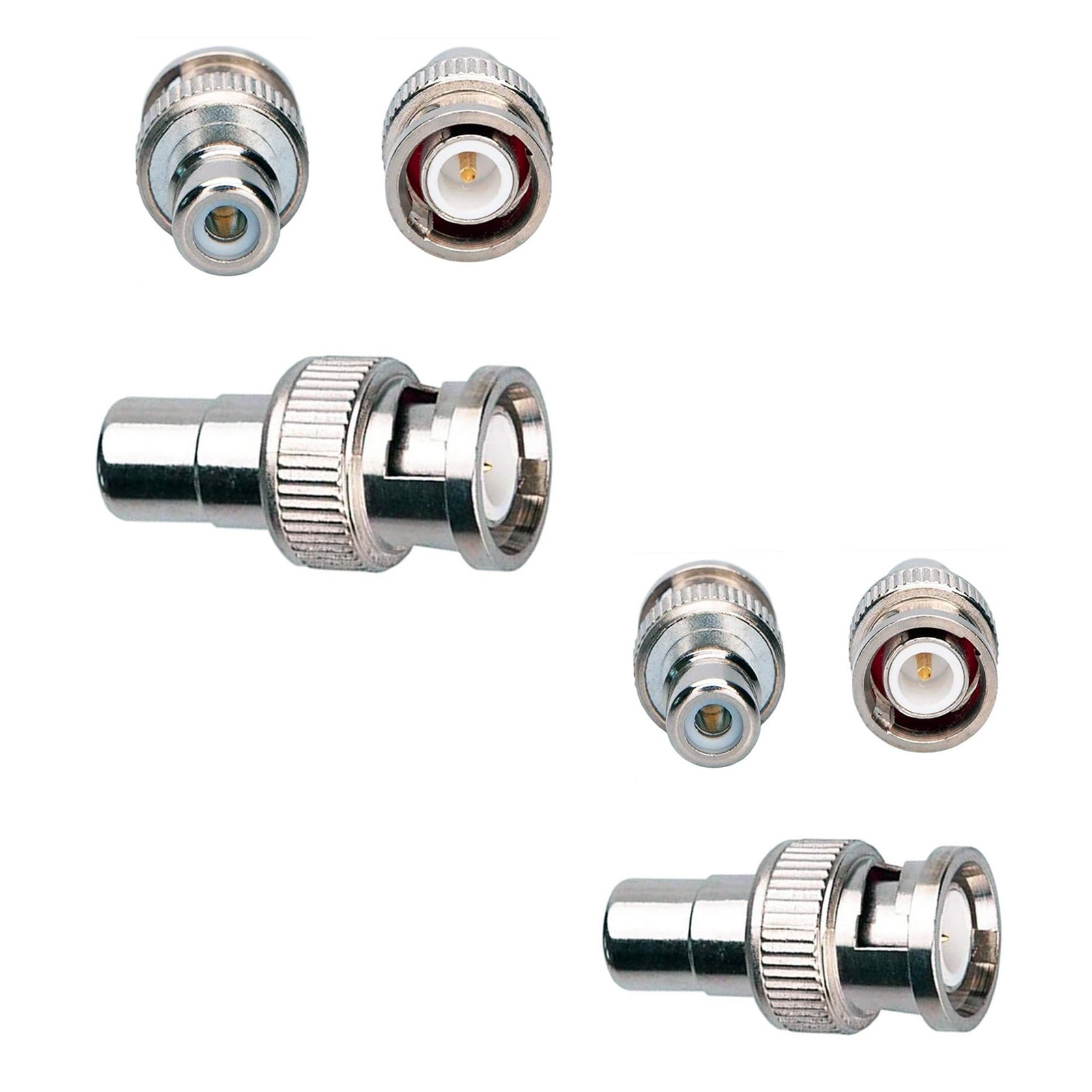 BNC to RCA Adapter BNC Male to RCA Female Coaxial Adapter 6pcs