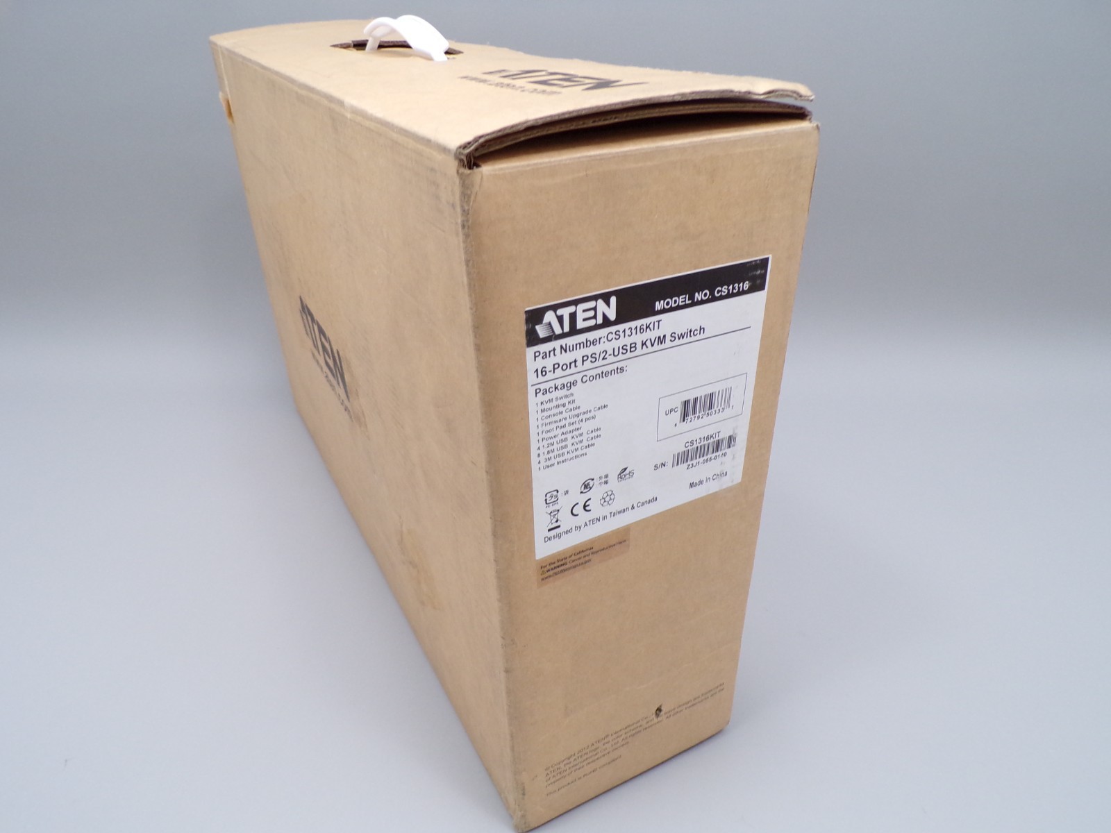 New  Aten CS1316KIT 16-Port USB/PS2 KVM Switch with 16 USB Cables Kit