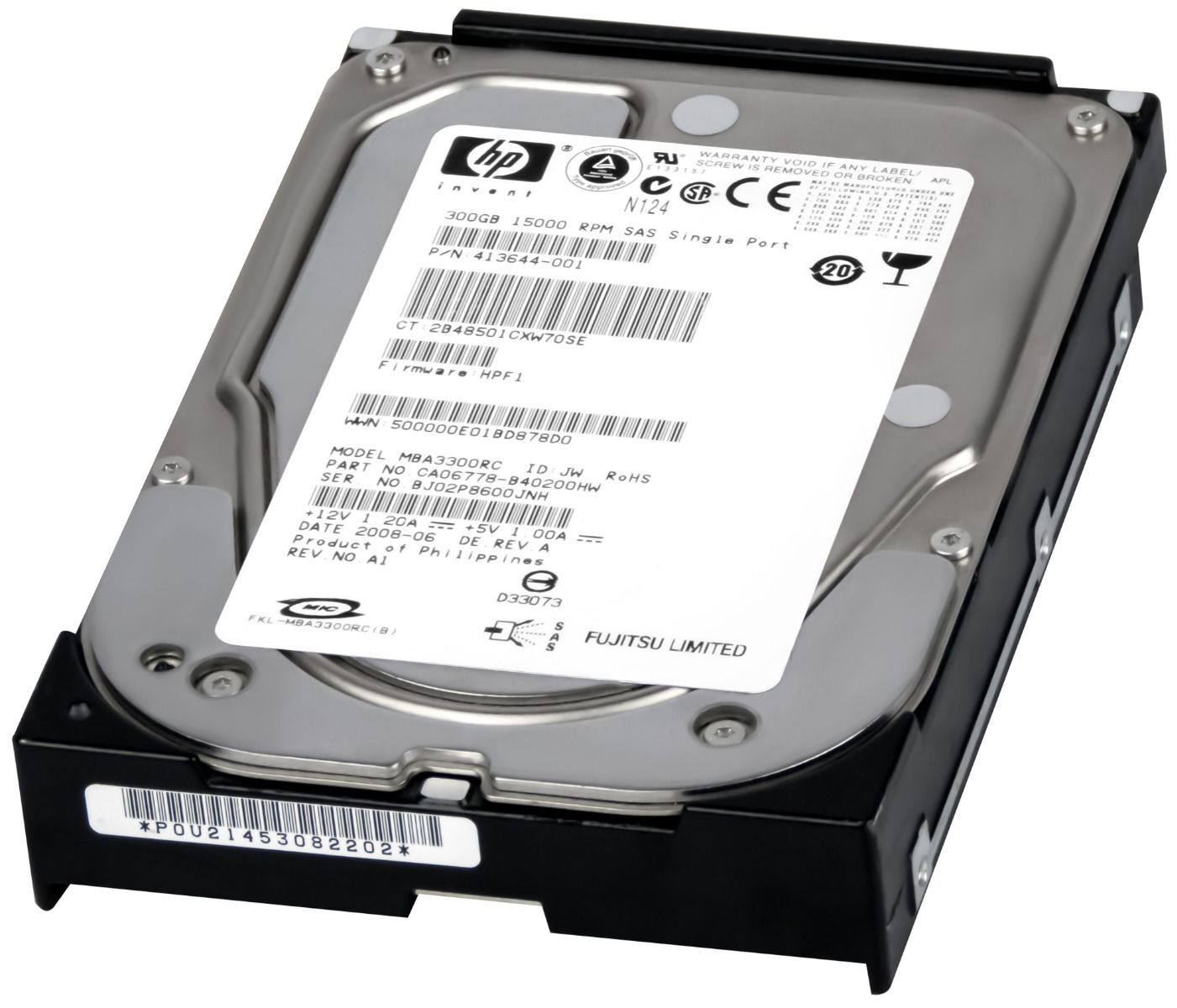 HARD DRIVE HP 413644-001 MBA3300RC 300GB 15K 16MB SAS 3.5''