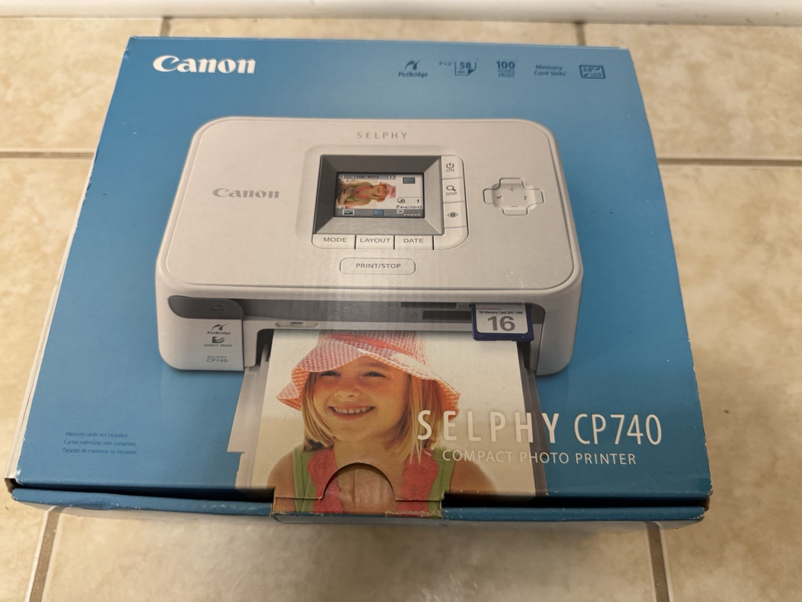 Canon Selphy CP740 Compact Color Photo Printer w/ Box - NICE