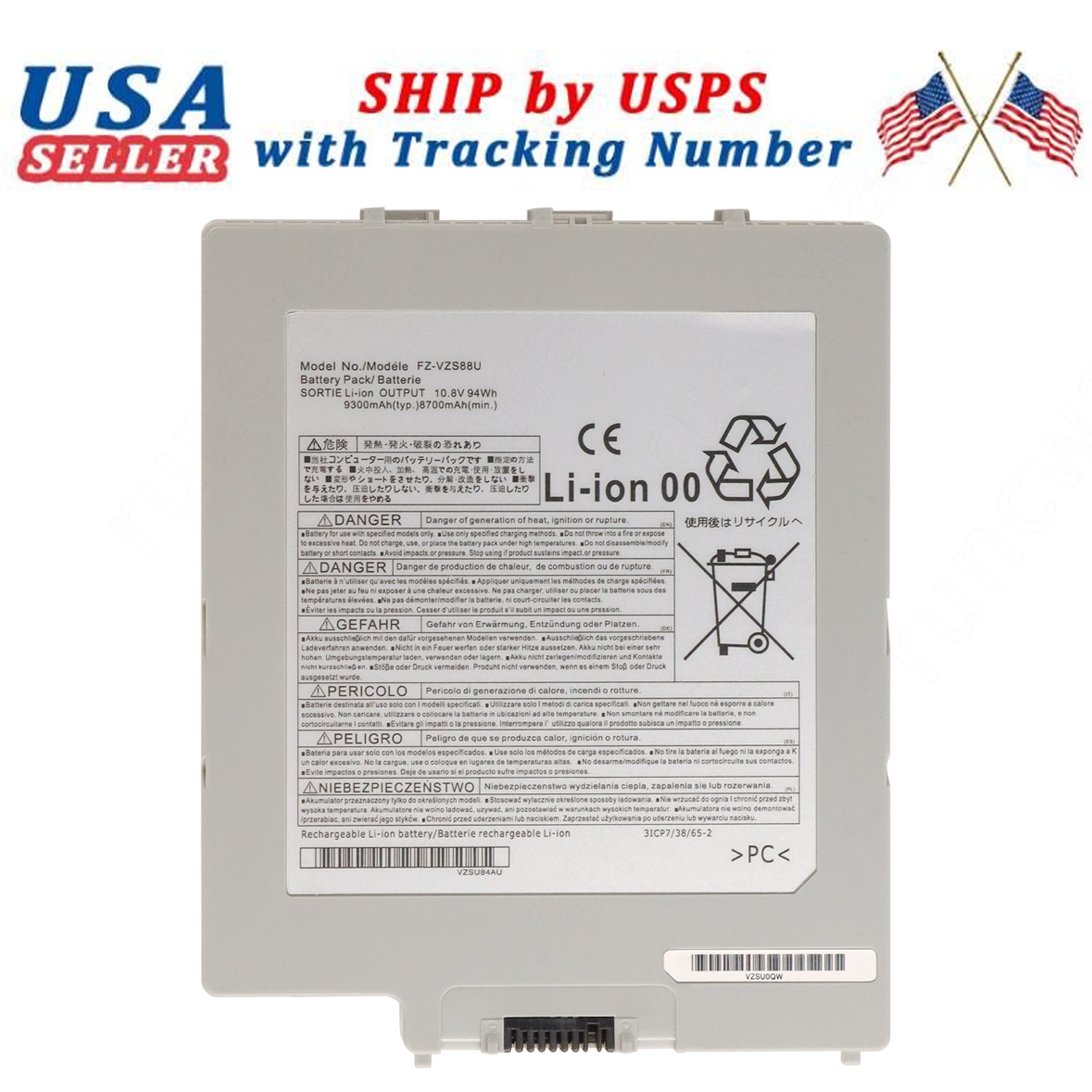 For Panasonic FZ-VZSU88U 9 Cell 8700 mAh Li-Ion Battery Pack fitsToughpad FZ-G1