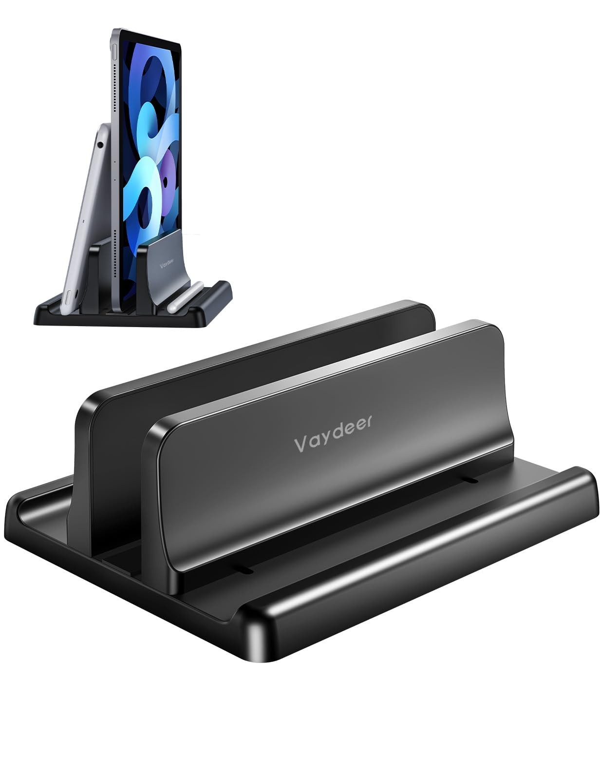 Adjustable Vertical Laptop Stand Holder - Space-Saving 3-in-1 Dock for 17.3" Lap