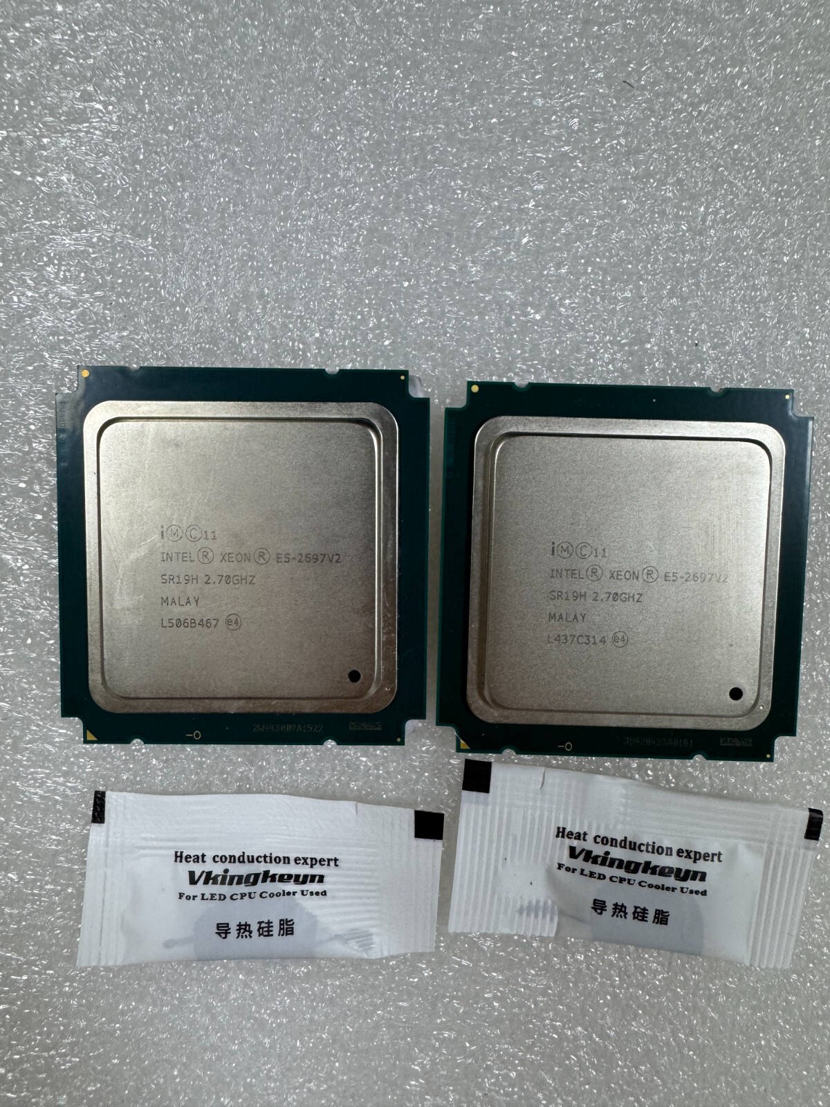 2PCS Intel Xeon E5-2697 V2 SR19H 2.7GHz 12 Core LGA2011 130W CPU