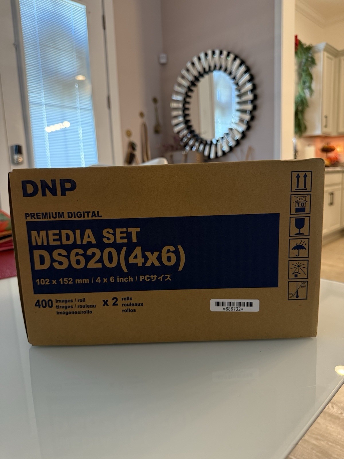 DNP DS620A 4x6" Media Kit (DS6204x6), 2 rolls of paper & ribbon per box