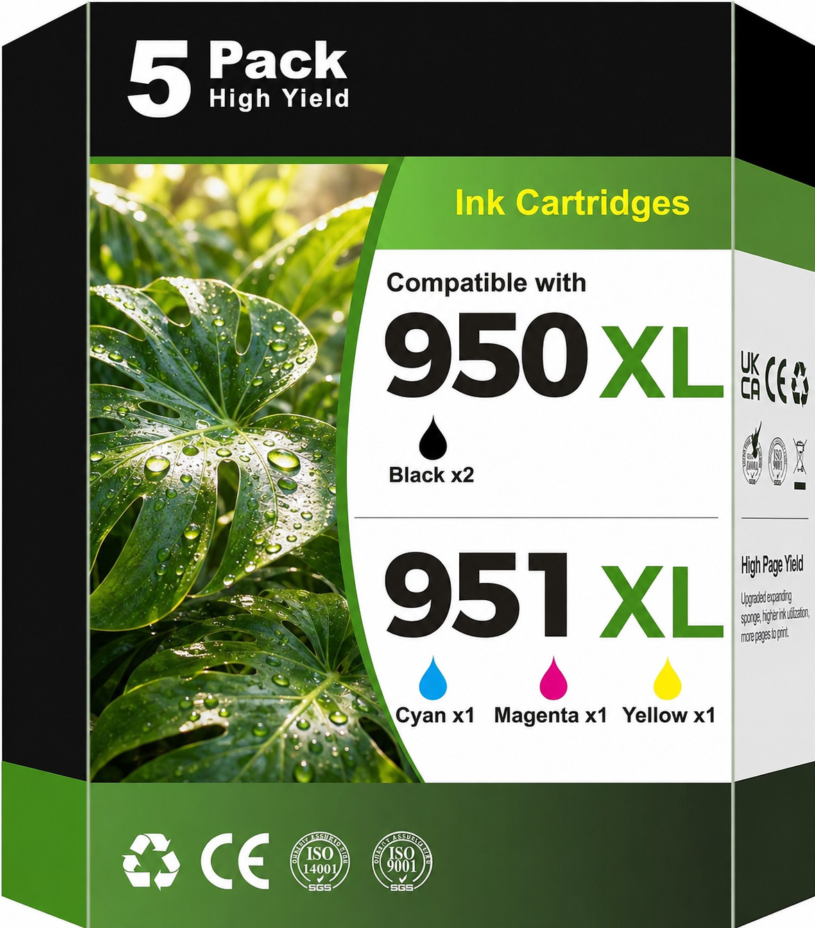 5PK 950XL 951XL ink replacement for  950XL 951XL OfficeJet Pro 8615 8620 8100