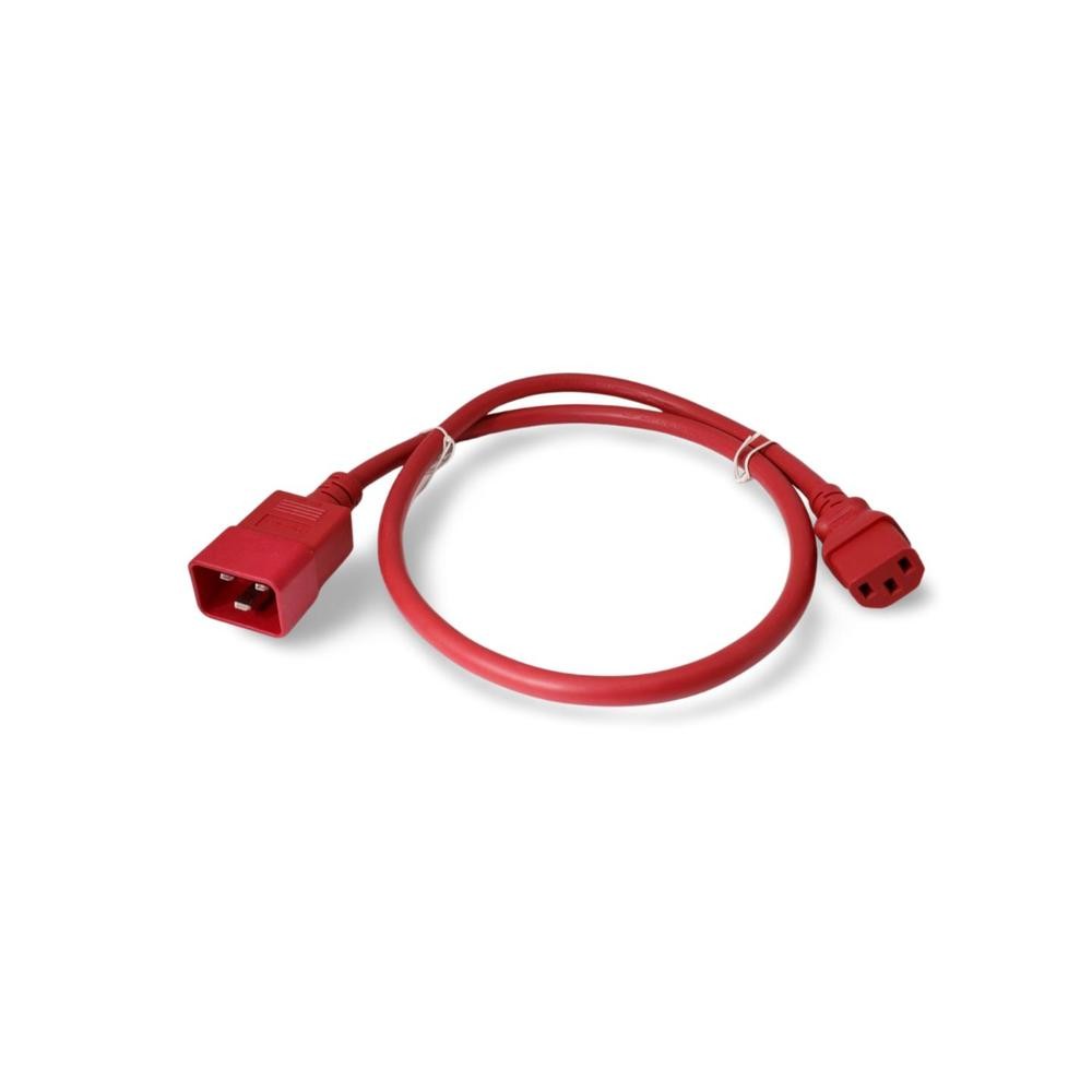 PC PDU Power Cord C20 to C13 15A 14AWG 3FT Red Universal Jumper