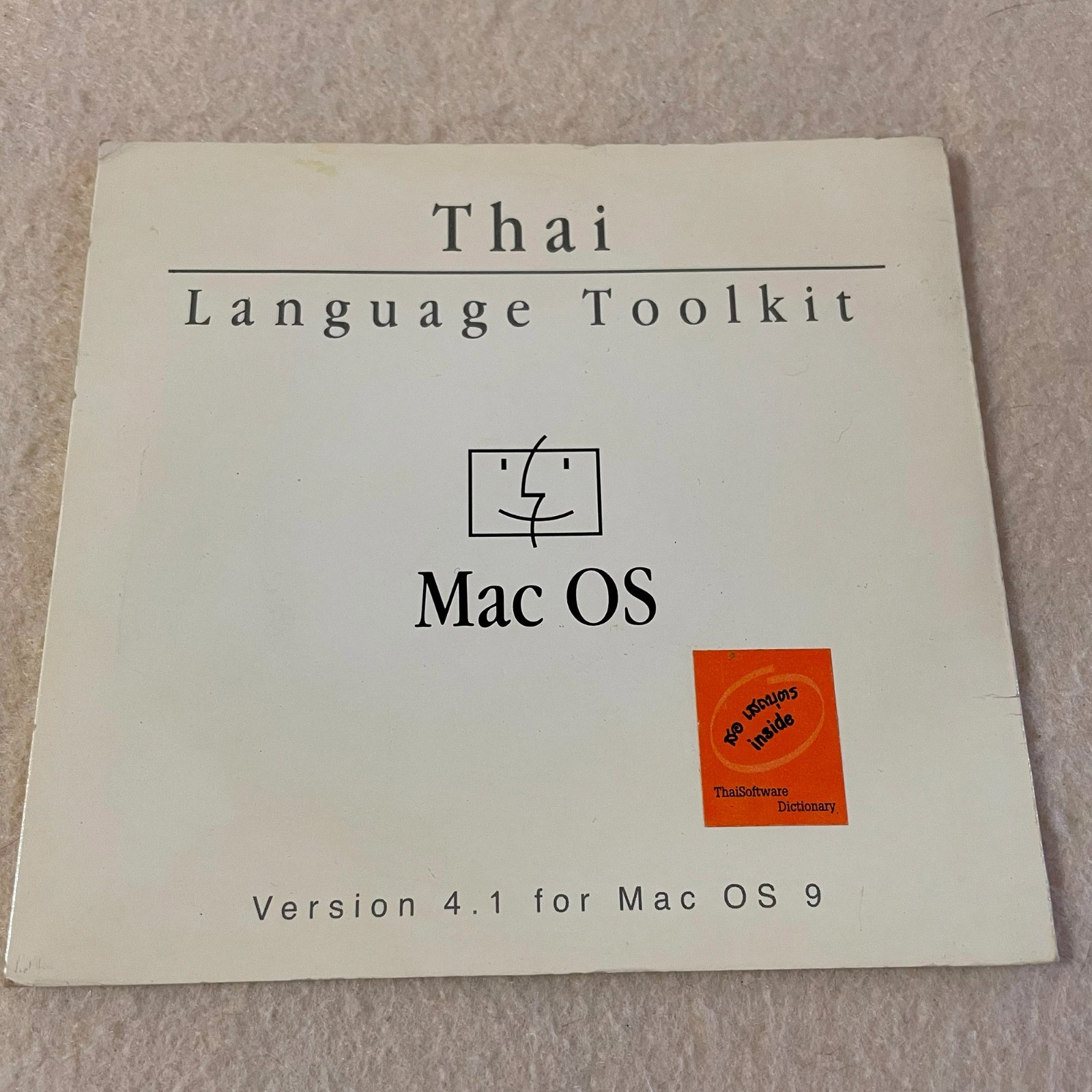 Rare Macintosh Thai Language Toolkit v4 Vintage Mac Software CD Japan