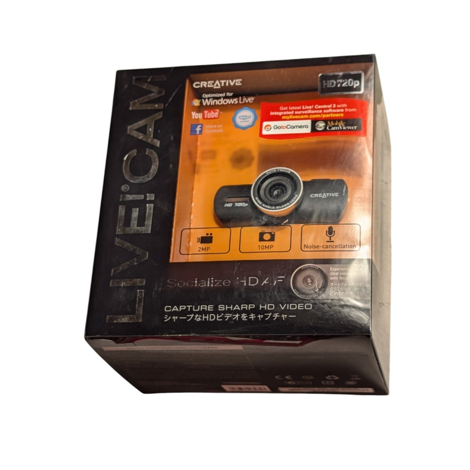 NEW Creative Live Cam Socialize HD AF Web Cam - 720p VF0690 Factory Sealed