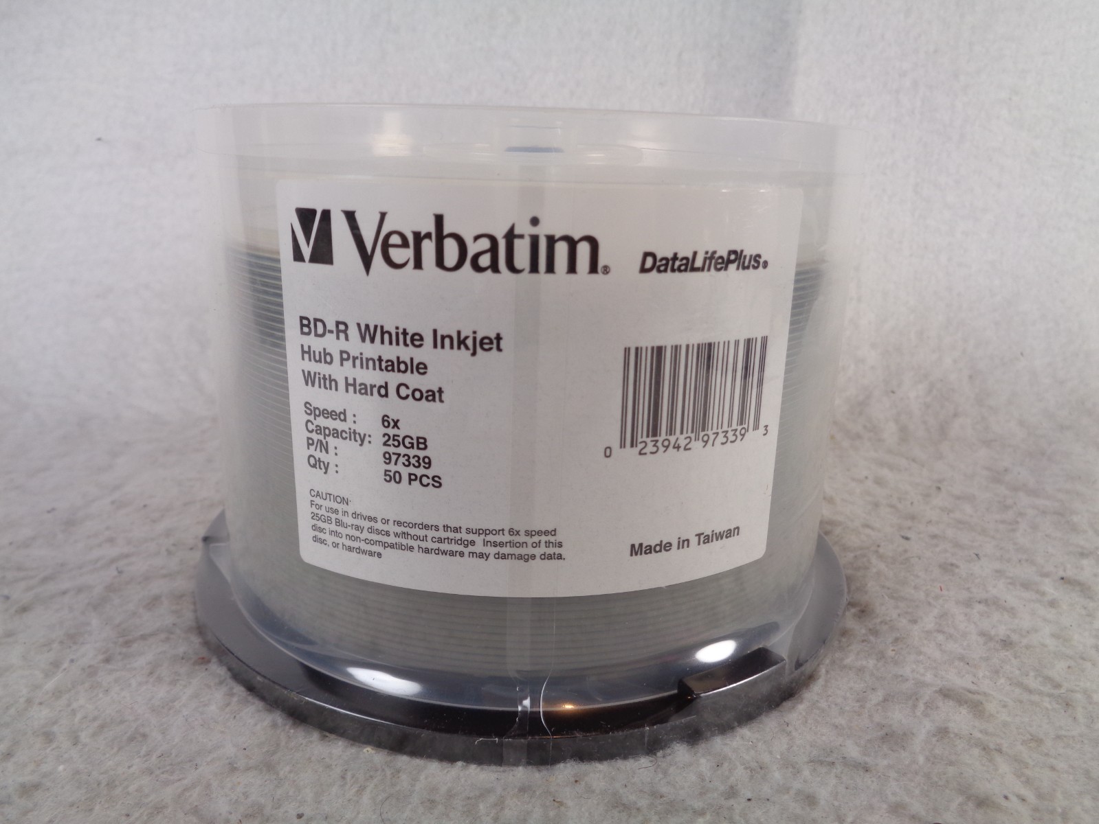 Verbatim DataLifePlus 97339 Blu-Ray Inkjet Printable 50 Pack 25GB
