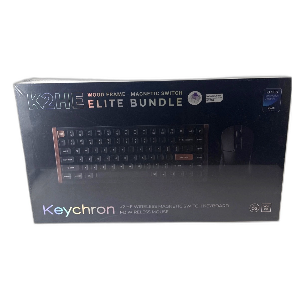 Keychron K2 HE Wireless Keyboard with M3 Mouse Elite Bundle Pack New