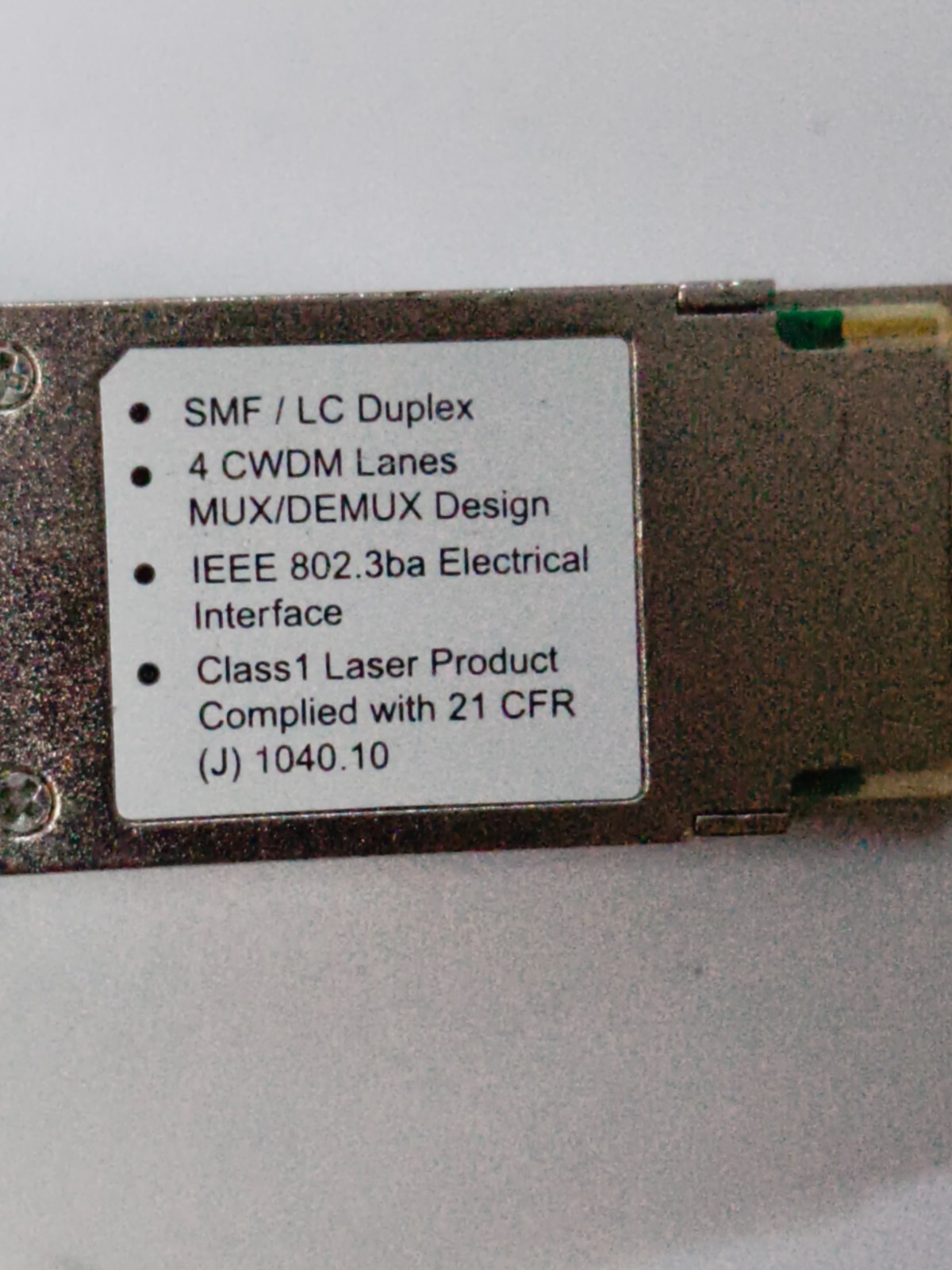 HPE JG661A TR-QQ13L-NHP X140 40G QSFP+ LC LR4 SM XCVR Non-China counterfeits