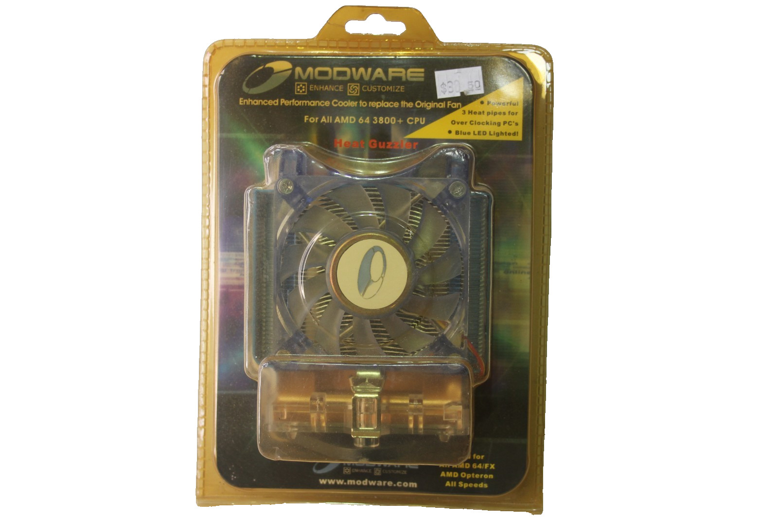 MODWARE Heat Guzzler CPU Cooler Heatsink Fan – AMD 64 3800+ / Socket 754 939 AM2