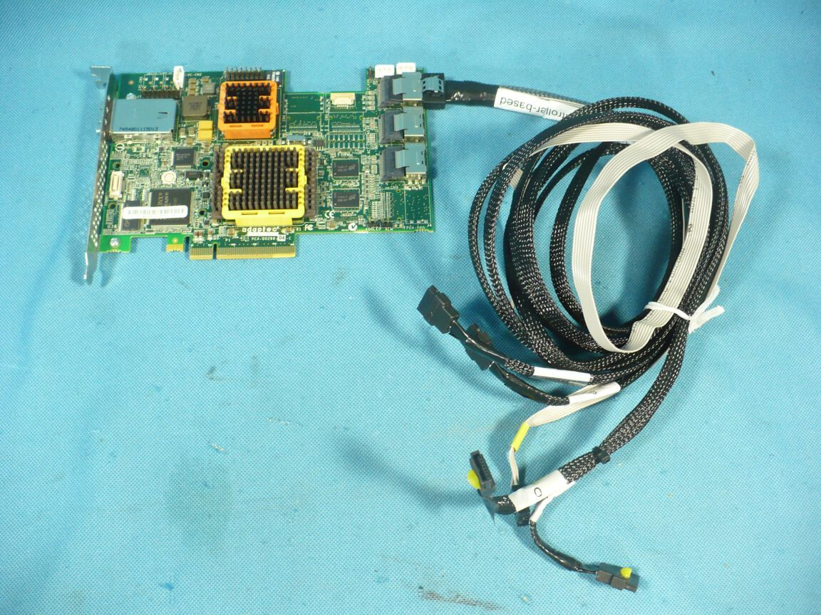 Adaptec ASR-51245 512MB Raid Card SAS/SATA 6.0Gb/s PCIe V5.2-0 with 4 SATACables