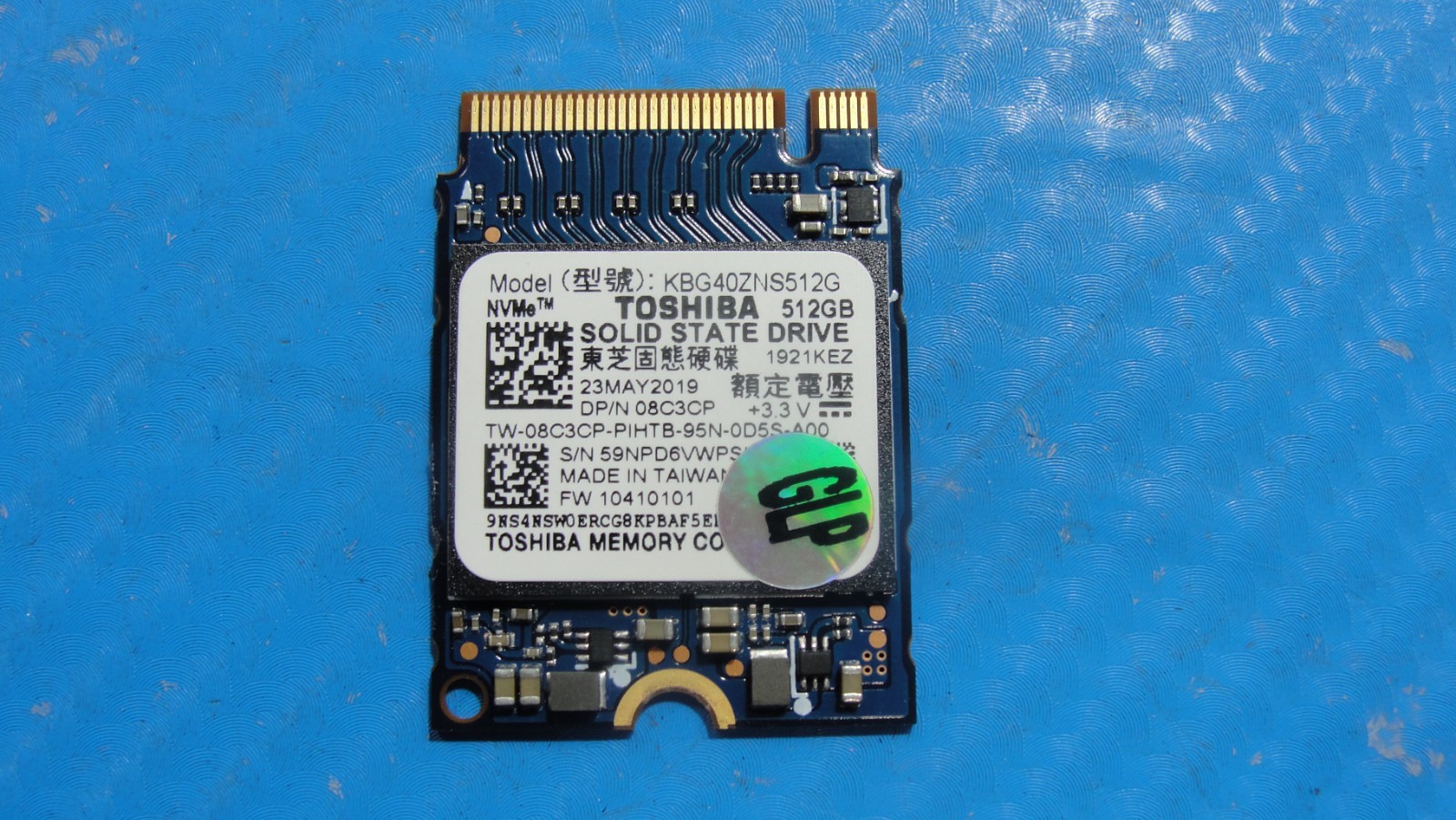 Dell G3 3590 TOSHIBA 512GB M.2 NVMe SSD Solid State Drive KBG40ZNS512G 8C3CP