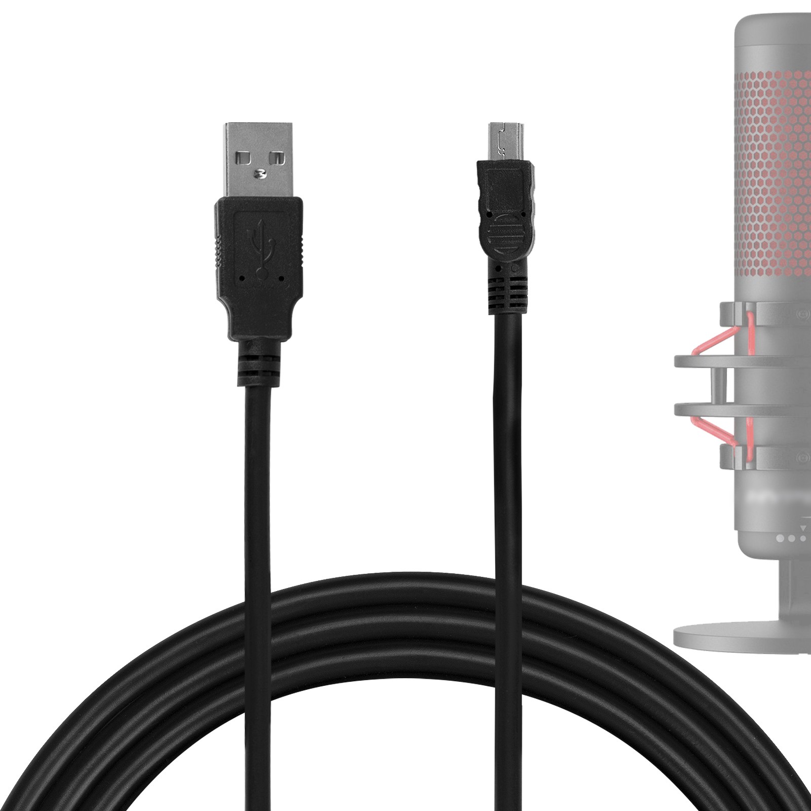 Geekria Mini-USB to USB Microphone Cable (10 ft)