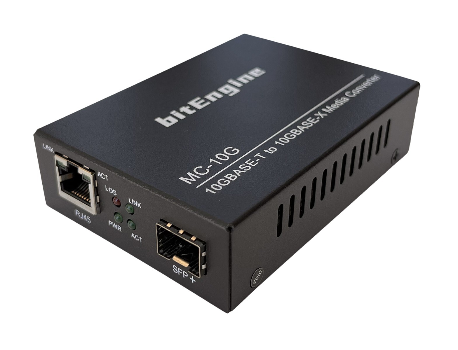 bitEngine 10G Media Converter, 10 Gigabit Copper to 10G Fiber Ethernet.Unmanaged