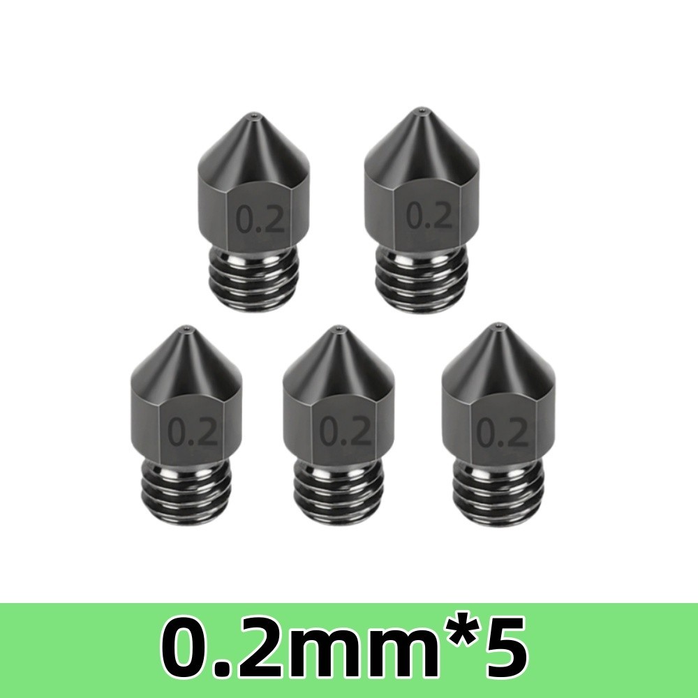 5pcs MK8 Hardened Steel Nozzle for Ender 3/Ender-3 Pro/Ender-3 S1 /CR-10 Series