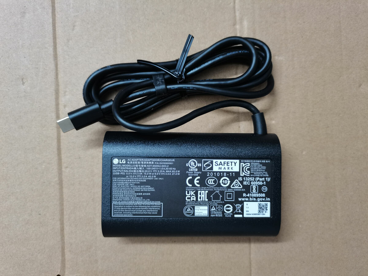 OEM Original LG 65W USB-C Adapter ADT-65DSU-D03-2 for LG Gram 14ZB90Q-G.AAC6U1