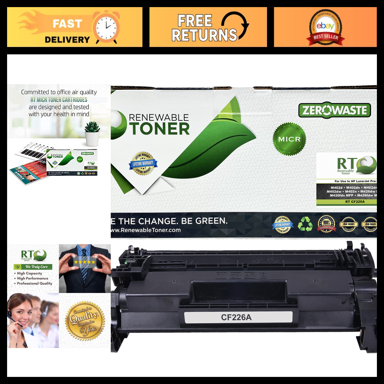 MICR Toner Replacement for HP 26A 26X LaserJet Pro M402 MFP M426 | Check Printer