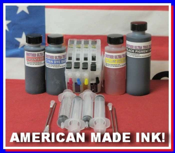 Compatible Ink Refill Kit For Brother Printers That use the LC20E Cartridges Kit