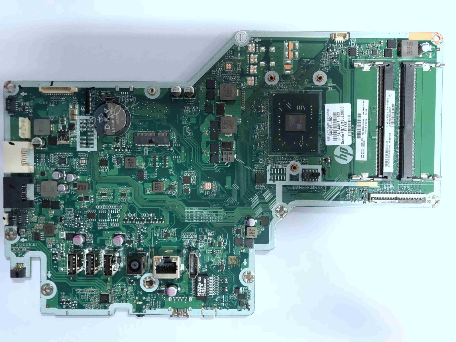 for HP Pavilion 24-b010 AMD A9-9410 Samui-A9 Motherboard 844815-002 844815-602