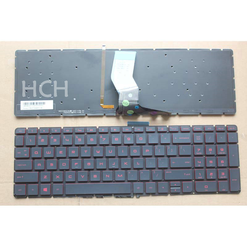 FOR HP Pavilion Star Wars 15-an050nr 15-an051dx KEYBOARD Red backlit US No Frame