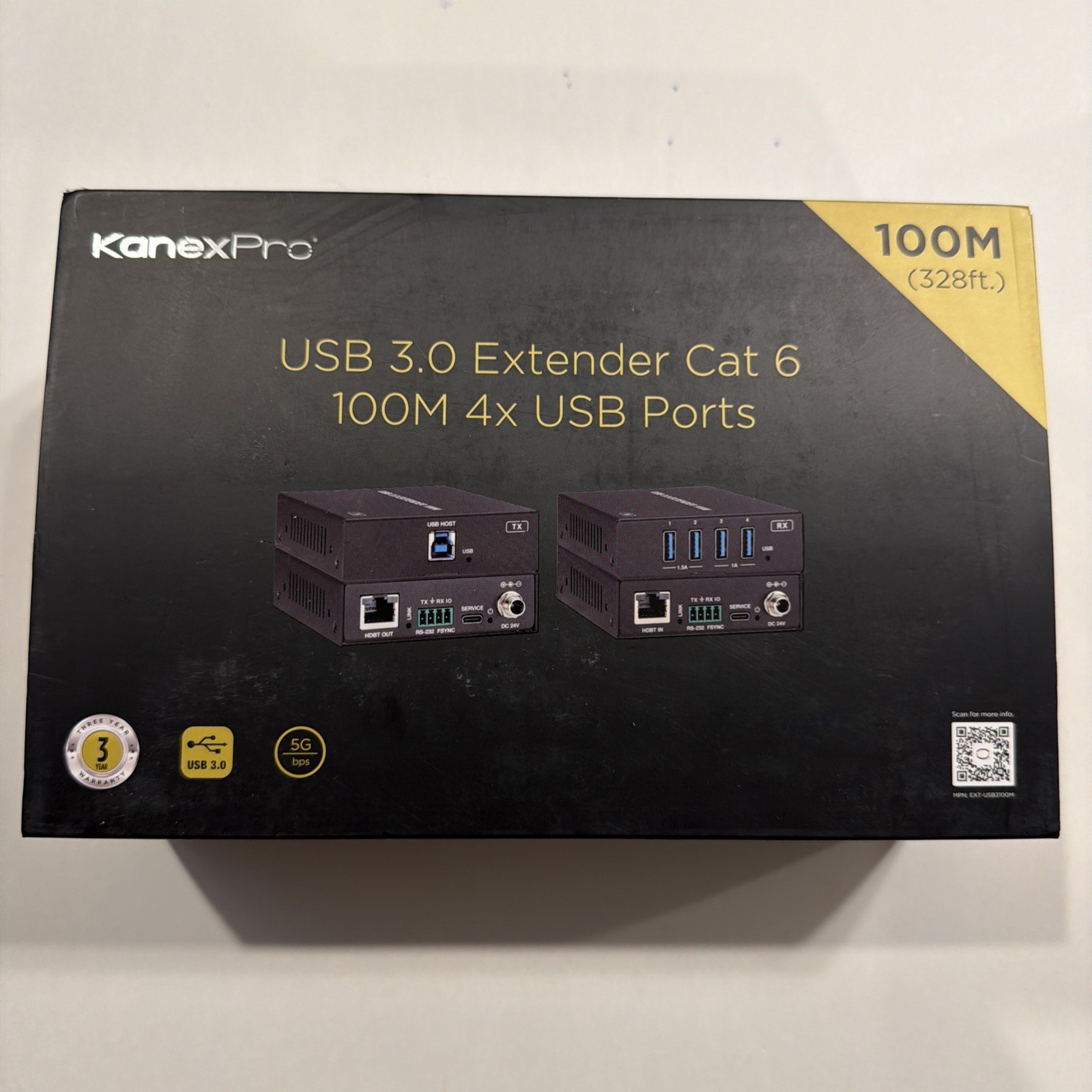 Brand New KanexPro USB 3.0 Extender Cat 6 100m 4x USB Ports