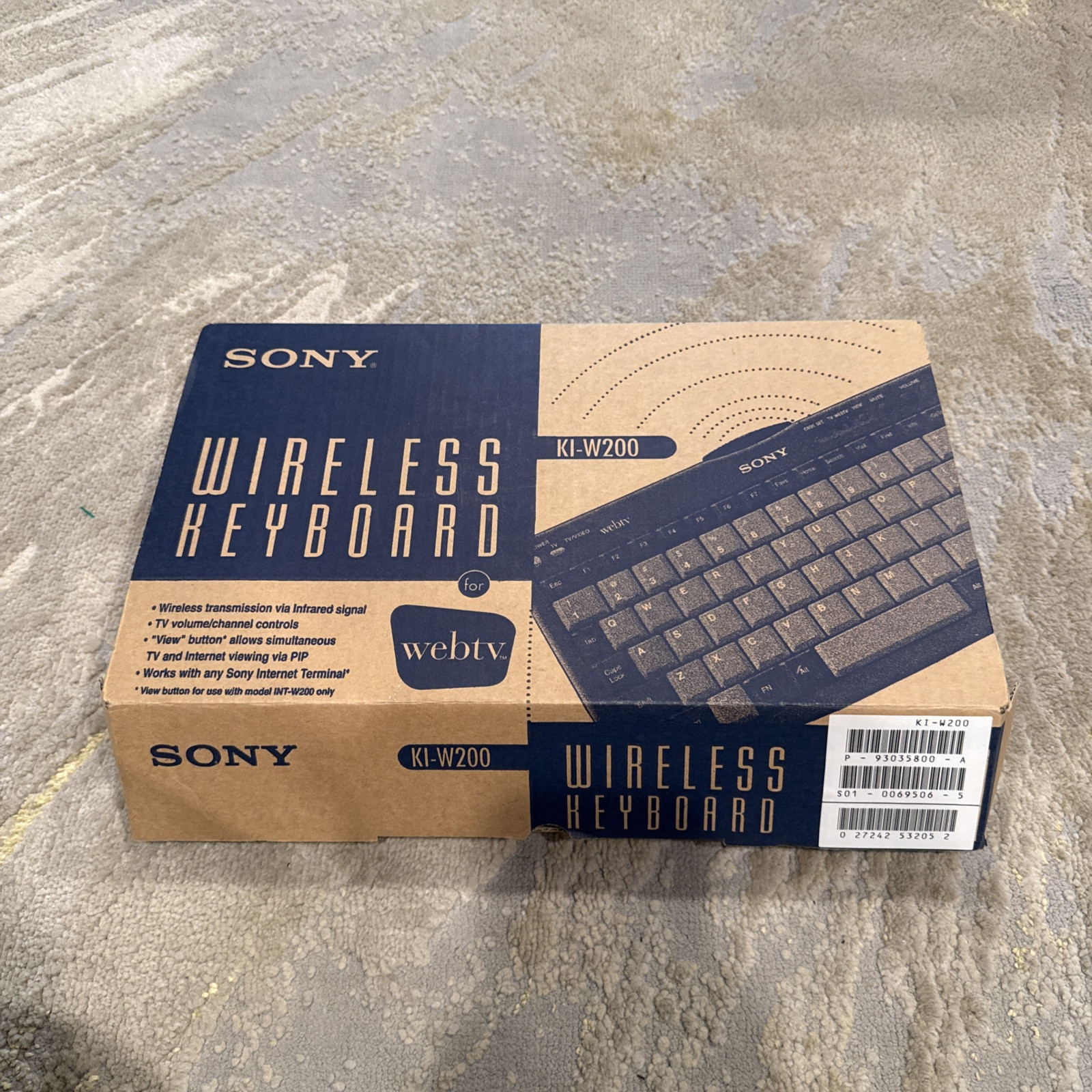 Sony WebTv Wireless Keyboard KI-W200 Model in Original Box/ Never Used